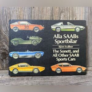 Vtg The Saab Sonett and All Other Saab Sports Cars Bjorn Svallner Book Hardcover